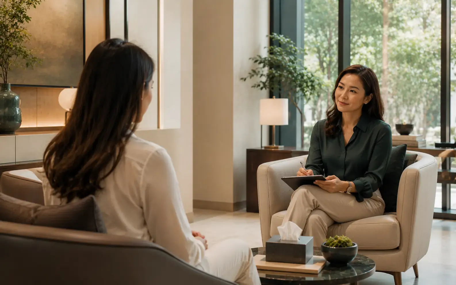 Aurelia mental wellness therapy room